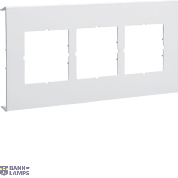 Pre-cut lid 3-gang, purewhite image 1