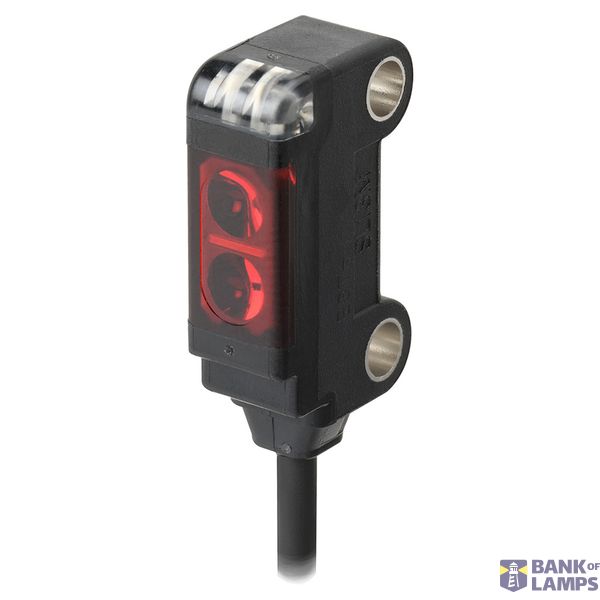 Photoelectric sensor, side view, limited 5-15mm, Dark-ON, NPN, 2m cable (requires M3 screw & bracket) E3T 1296E image 1