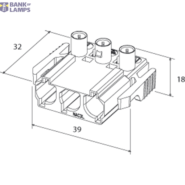 Coupler 3-p plug, ylw image 1