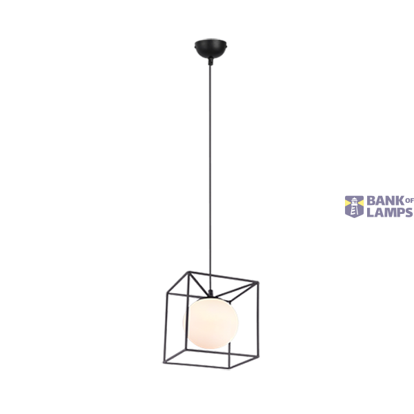 Gabbia pendant E27 matt black image 1