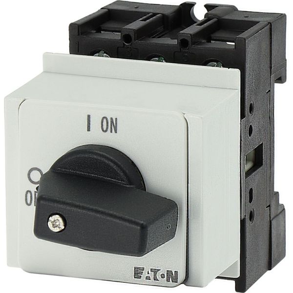 P1-32/IVS/N On-Off switch, P1, 32 A, service distribution board mounting, 3 pole + N, with black thumb grip and front plate image 6