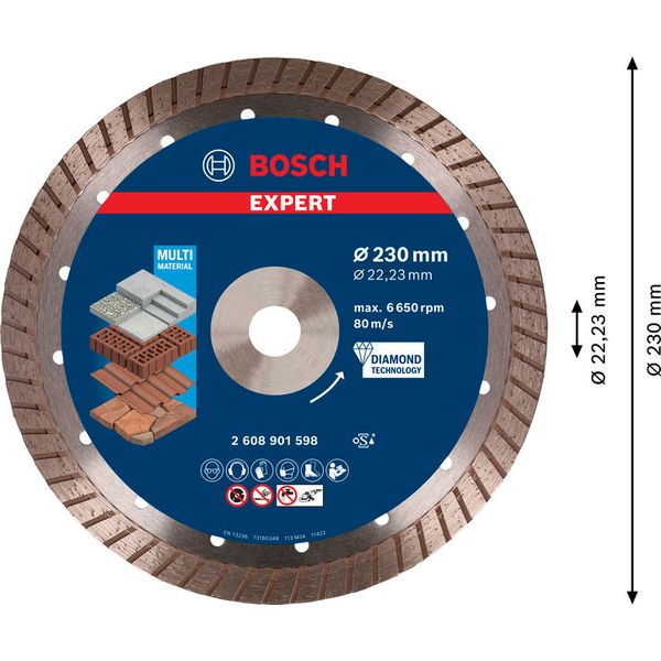 EXPERT MultiMaterial Diamond Cutting Disc 230 x 22.23 x 2.4 x 15 mm image 3