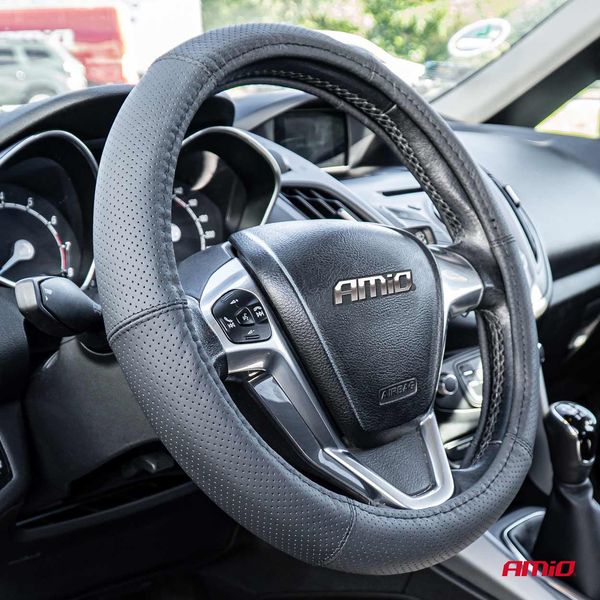 Steering wheel cover Leather Series SWC-50-XXL (44-46cm) image 1