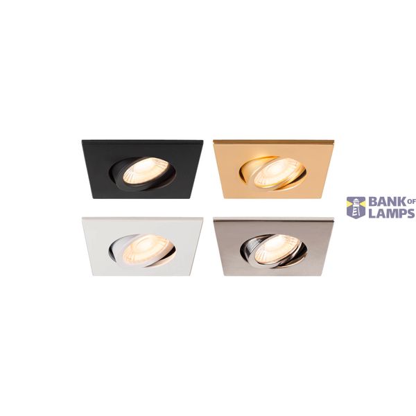 UNIVERSAL DOWNLIGHT cover, for downlight IP20, pivoting, square, aluminium image 2
