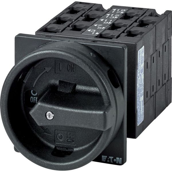 T3-5-8345/EA/SVB-SW Main switch, T3, 32 A, flush mounting, 5 contact unit(s), 9-pole, STOP function, With black rotary handle and locking ring image 4