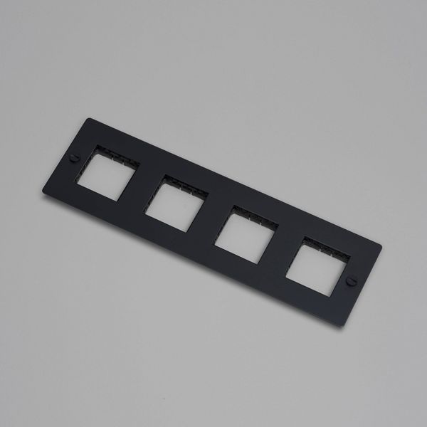 4G WALL PLATE / HORIZONTAL / NO INFILLS / WITHOUT LOGO / BLACK image 1