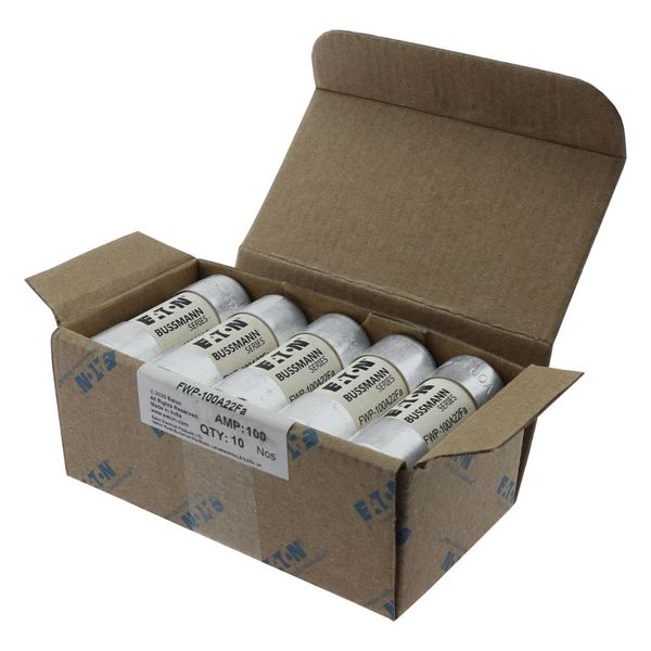 FWP high speed fuse, 700 Vac (IEC), 700 Vdc (UL), 100A, 200 kAIC at 300 Vdc, 50 kAIC at 300 Vdc, Non Indicating image 22