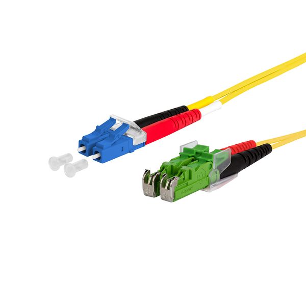 OpDAT patch cord LC-D/E2000-D APC OS2, 15.0 m image 1