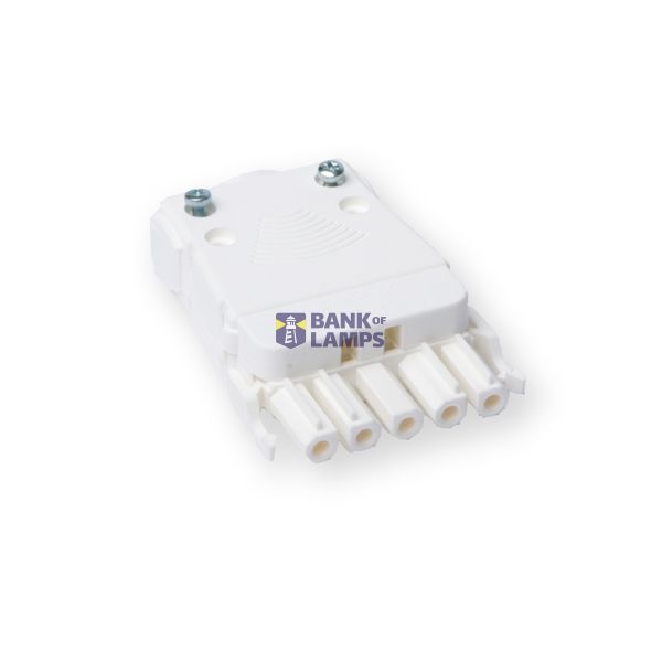 PCB coupler 3p plug, horiz., 1-latch, wht image 4