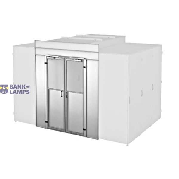 Hinged door 2-parts Aisle width 18 H20 RAL7035 lightgrey image 1