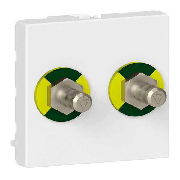 2XEQUIPOTENTIAL SOCKET ANTIMICROBIAL 2 MODULES WHITE image 1