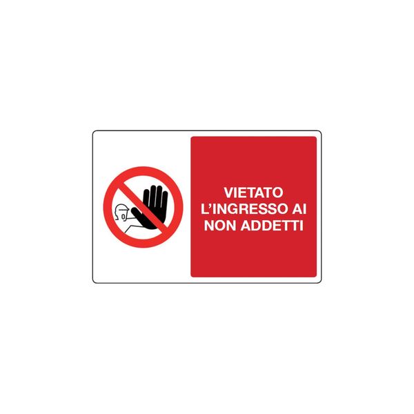 Adhesive forex tag Vietato ingresso ai non addetti image 1