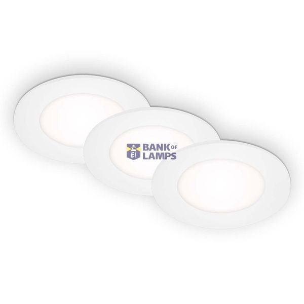 LED downlights set of 3, IP65, white, 3xLED-platine/3W image 1