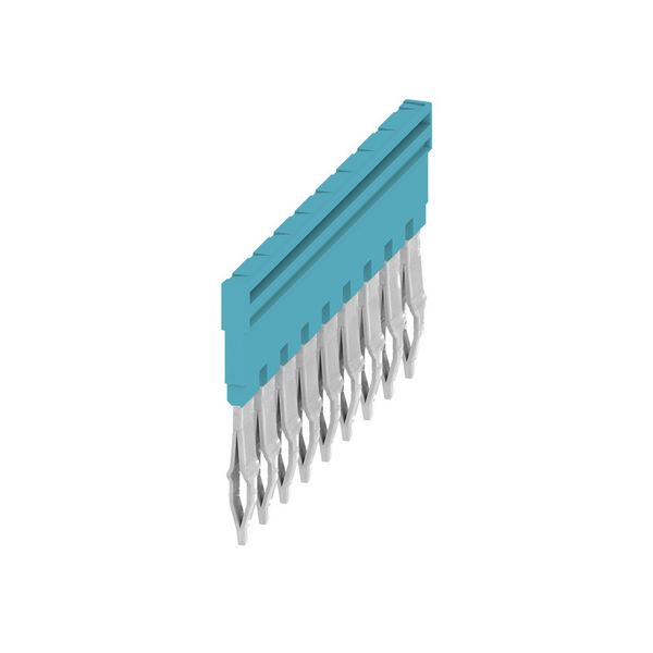 Cross-connector (terminal), Plugged, blue, 32 A, Number of poles: 9, Pitch in mm (P): 6.10, Insulated: Yes, Width: 52.6 mm image 1