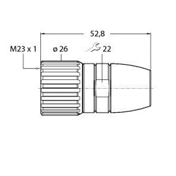 Field-Wireable Connector Male Connector, Straight   BS23171-8.5 image 1