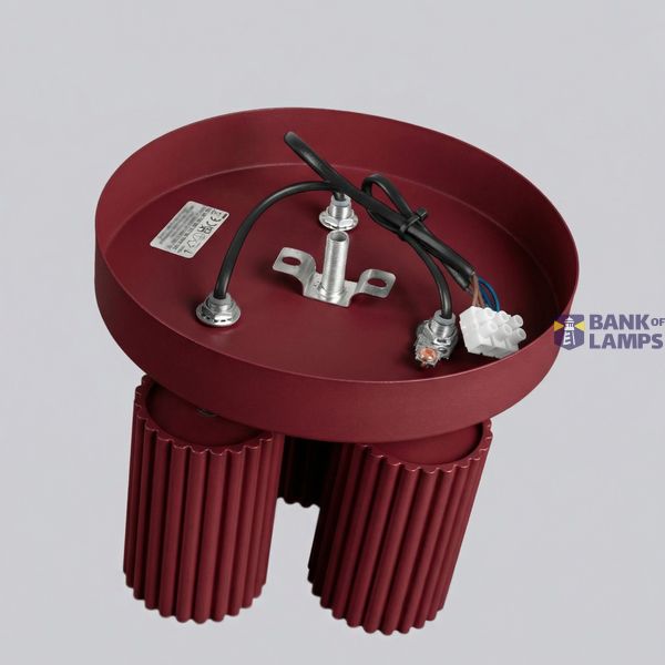 Ceiling lamp KARBON 3P burgundy image 9