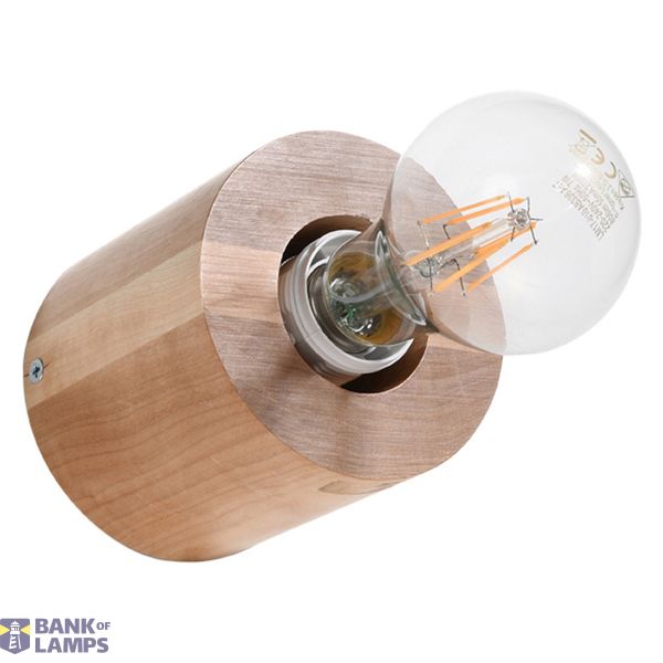 WALL LAMP SALGADO NATURAL WOOD E27 1X60W IP20 image 3