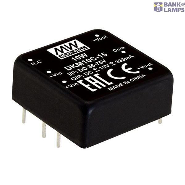 DKM10A-12 DC/DC Converter 9-18V:+/-12V 416mA 10W, MEAN WELL image 1