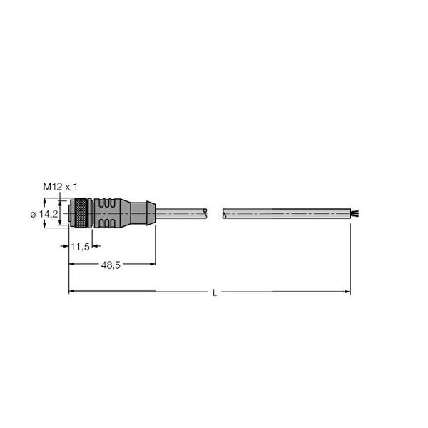 PROFIBUS Cable Connection Cable   RKSW 455-5M image 1