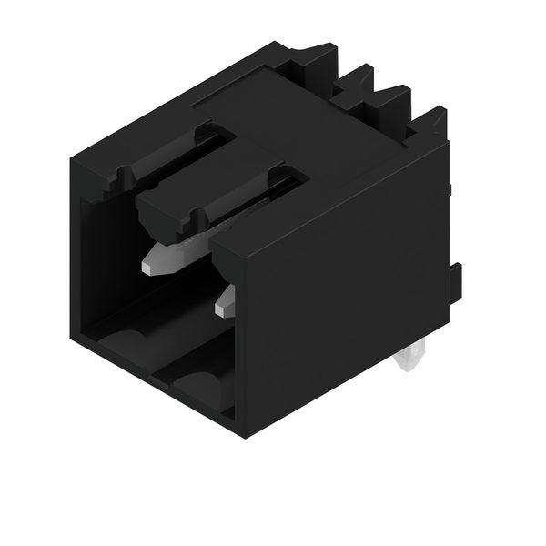 PCB plug-in connector, male header, closed side, THT solder connection, 3.50 mm, Number of poles: 2, 90°, Solder pin length (l): 3.2 mm, tinned, black, Box image 2