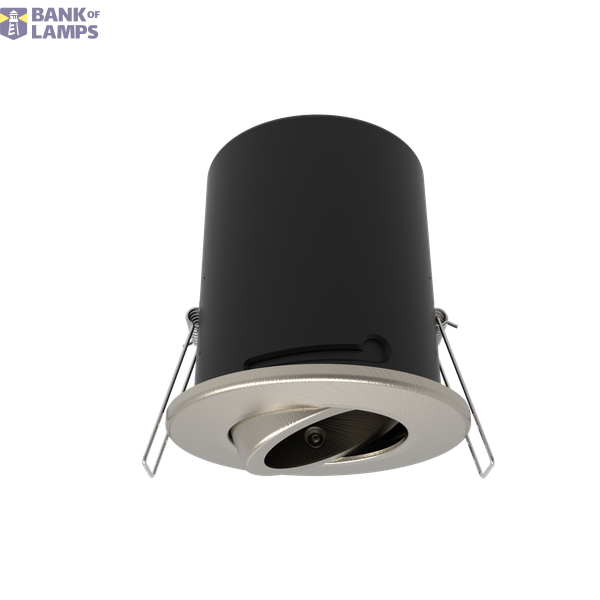 Aliso GU10 Fire-Rated downlight IP20 Tilt Satin Chrome image 1
