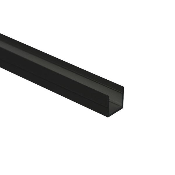 Attached aluminum profile PW 11x11mm without diffuser black 2m image 1