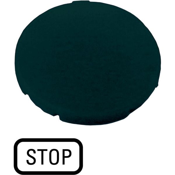 M22-XD-S-GB0 Button plate, flat black, STOP image 5