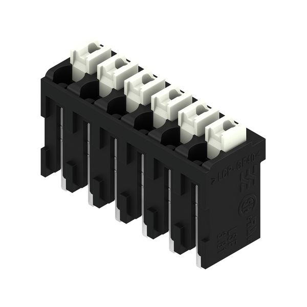 Printed circuit board terminals, 3.81 mm, Number of poles: 6, 180°, Solder pin length (l): 1.5 mm, black, PUSH IN with actuator, Clamping range, max. : 1.5 mm², Tube image 2