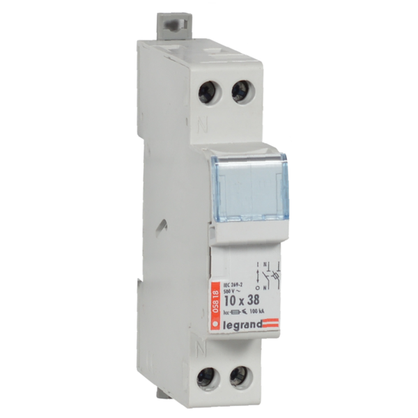 Fuse carrier - for industrial cylind cartridge fuse 10 x 38 mm - 500 V~ - 1P+N image 2