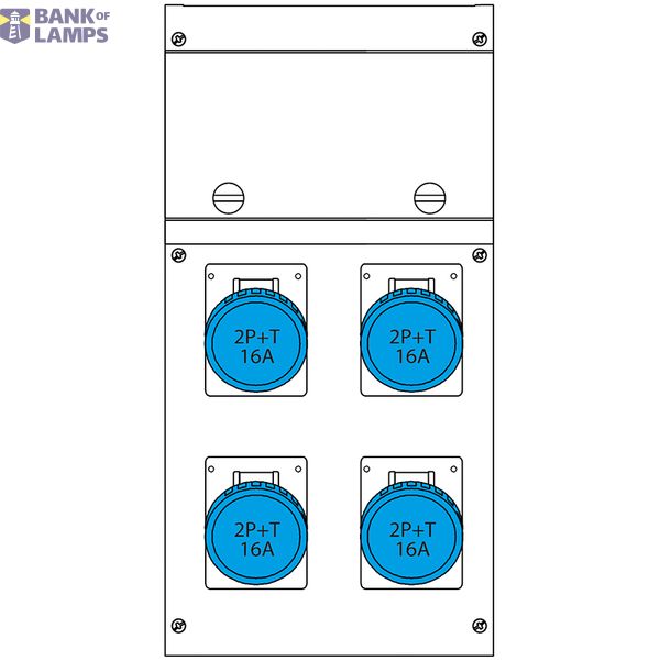 RECEPTACLE 16A 2P 3W 6h IP67 200-250V image 1