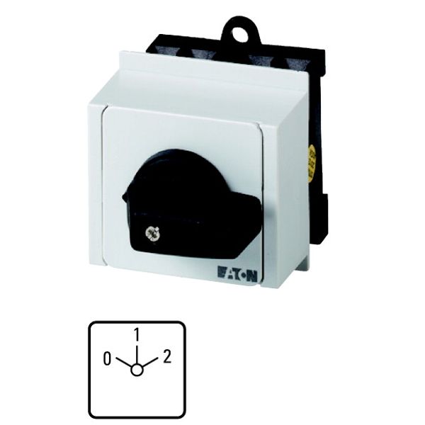 T0-3-8451/IVS Changeoverswitches, T0, 20 A, service distribution board mounting, 3 contact unit(s), Contacts: 6, 60 °, maintained, With 0 (Off) position, 0-1-2, Des image 1