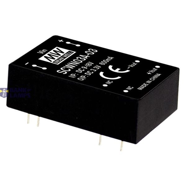 SCWN03E-05 DC/DC converter 4.5-9V:+5V 600mA 3W, MEAN WELL image 1