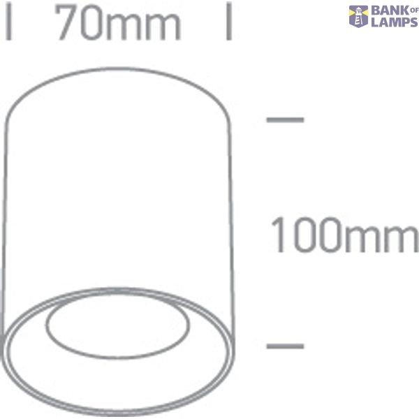 WHITE GU10 10W BLACK REFLECTOR DARK LIGHT image 2