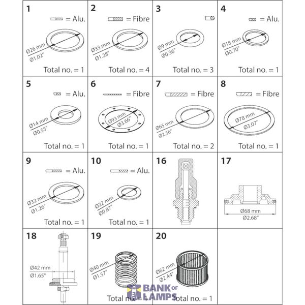 Overhaul  kit C, PM40 Std. cone image 1