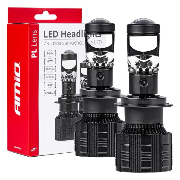 LED Headlights H7 PL Lens Series AMiO-03668 image 1