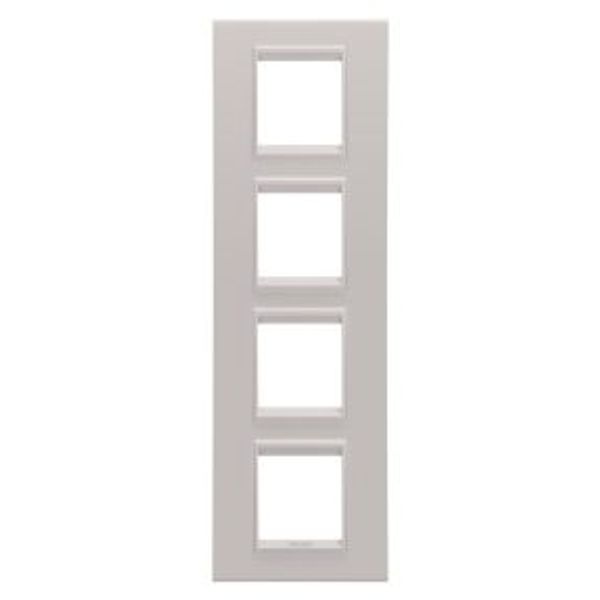 LUX INTERNATIONAL PLATE - IN METAL - 2+2+2+2 MODULES VERTICAL - MONOCHROME NATURAL BEIGE - CHORUSMART image 1