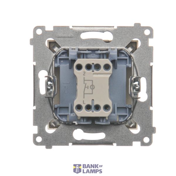 Single switch with a key - 2 positions "0-1", anthracite, metalic, 5A image 1