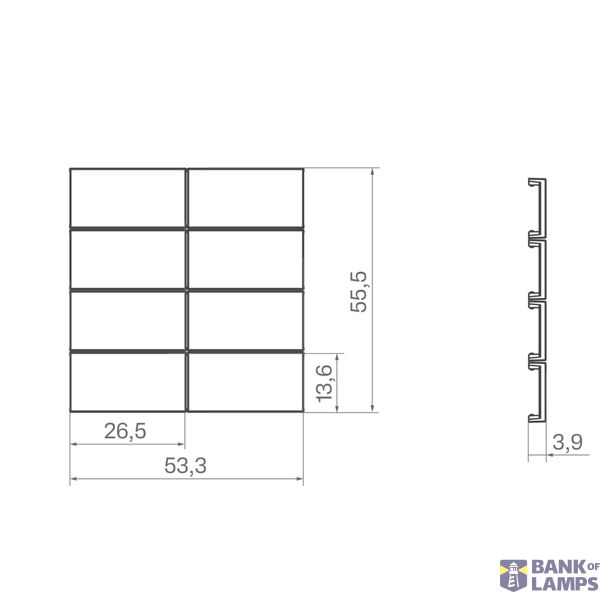 KNX pushbutton cover, 8-way, with backlight, A.x/C.x, titanium image 2