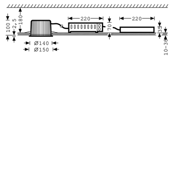 Downlights InperlaLP Reflector Silver ET 21W 1700lm Emergency light Wide (W) IK06 3 SDCM image 1