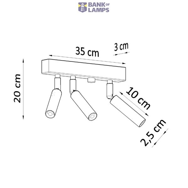 CEILING LAMP EYETECH 3 BLACK G9 3X40W IP20 image 6
