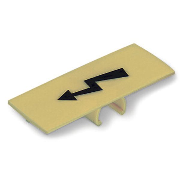 Protective warning marker with high-voltage symbol, black yellow image 1