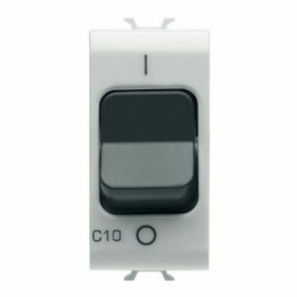 MINIATURE CIRCUIT BREAKER - C CHARACTERISTIC - 1P 10A 230Vac - 1 MODULE - SATIN WHITE - CHORUSMART image 1
