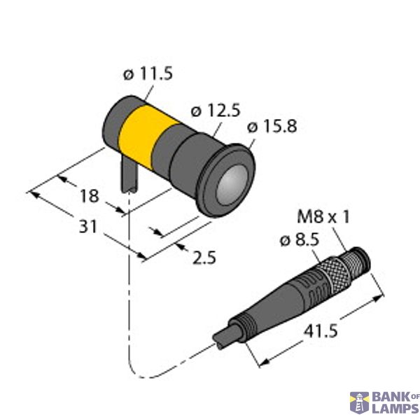 Photoelectric Sensor Opposed Mode Sensor (Emitter)   SB12E1Q3 image 1