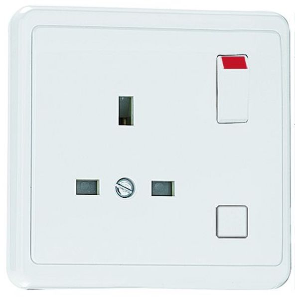 EARTH SOCKET W/SWITCH (BRITISH TYPE) WHITE image 2
