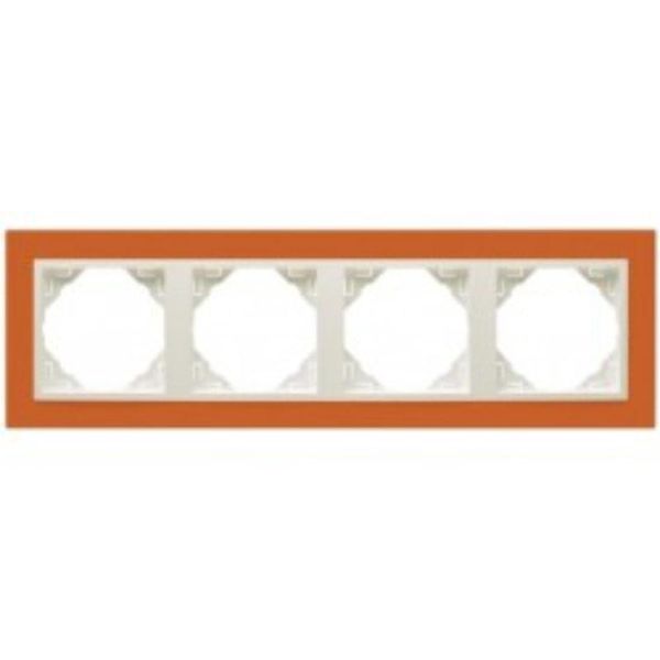FOUR-GANG FRAME ORANGE/ICE image 1