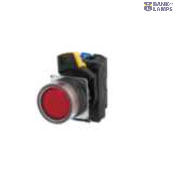 Pushbutton A22NL Ã˜22, bezel plastic, FULL GUARD, MOMENTARY, CAP COLOR Transparent RED, LED RED, 2NO, 200-240 VAC A2223154B image 1