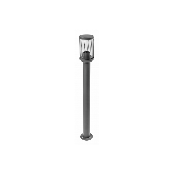 Garden luminaire KERTA, E27, max. 12 W, IP44, graphite, post 800 mm image 1
