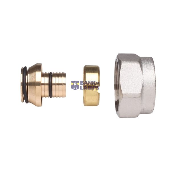 Compression fittings for PEX plastic tubings, G 3/4", 18x2.5, Nickel plated image 1