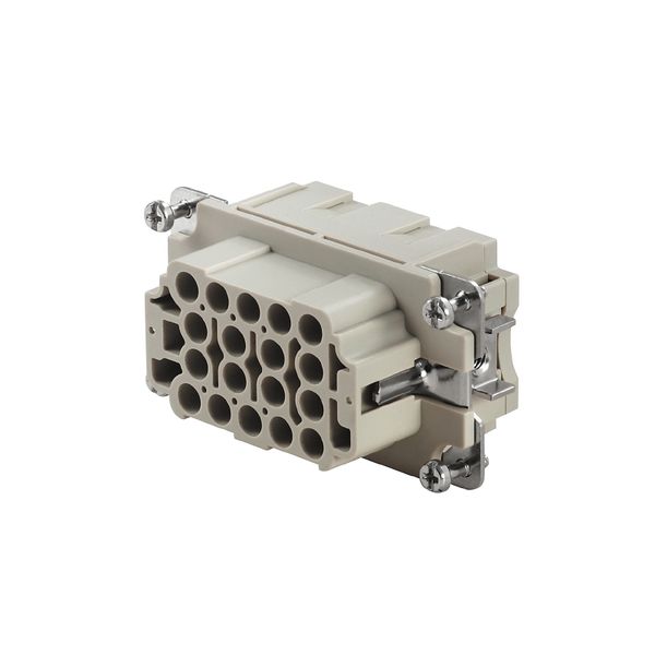 HDC insert, Female, 500 V, 16 A, Number of poles: 18, Crimp connection, Size: 4 image 1