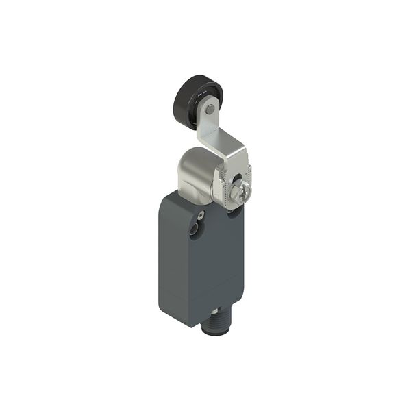 Modular prewired switch with adjustable shaped metal revolving lever diam. 20 roller image 1